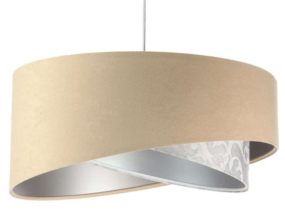 BPS Koncept Hängelampe rund Ø 50 cm Stoff Velours Optik E27 wohnlich< Bürolampen|Schlafzimmer Lampen