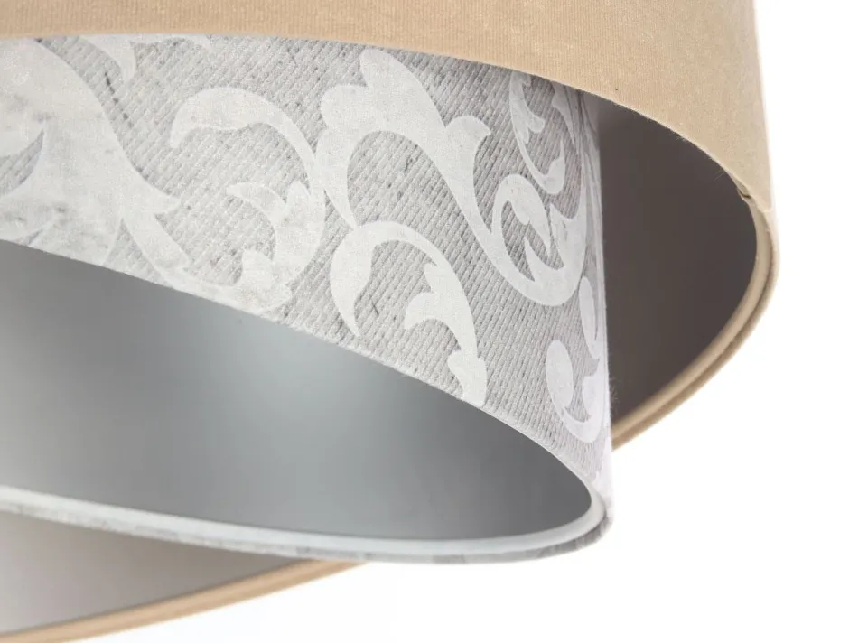 BPS Koncept Hängelampe rund Ø 50 cm Stoff Velours Optik E27 wohnlich< Bürolampen|Schlafzimmer Lampen