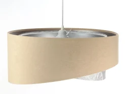 BPS Koncept Hängelampe rund Ø 50 cm Stoff Velours Optik E27 wohnlich< Bürolampen|Schlafzimmer Lampen