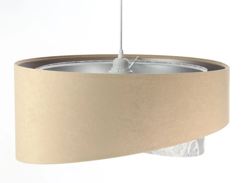 BPS Koncept Hängelampe rund Ø 50 cm Stoff Velours Optik E27 wohnlich< Bürolampen|Schlafzimmer Lampen