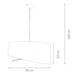 Hängelampen|Esszimmer Lampen*Easylight Hängelampe rund Beige Gold Ø50cm Esstisch Stoff