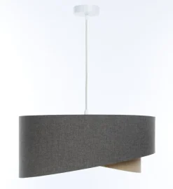 Hängelampen|Bürolampen*BPS Koncept Hängelampe rund D: 50 cm E27 Braun Beige Stoff Modern