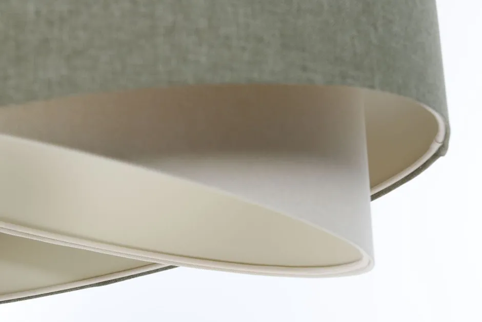 BPS Koncept Hängelampe rund D: 50 cm E27 Grün Creme rund verstellbar< Bürolampen|Schlafzimmer Lampen