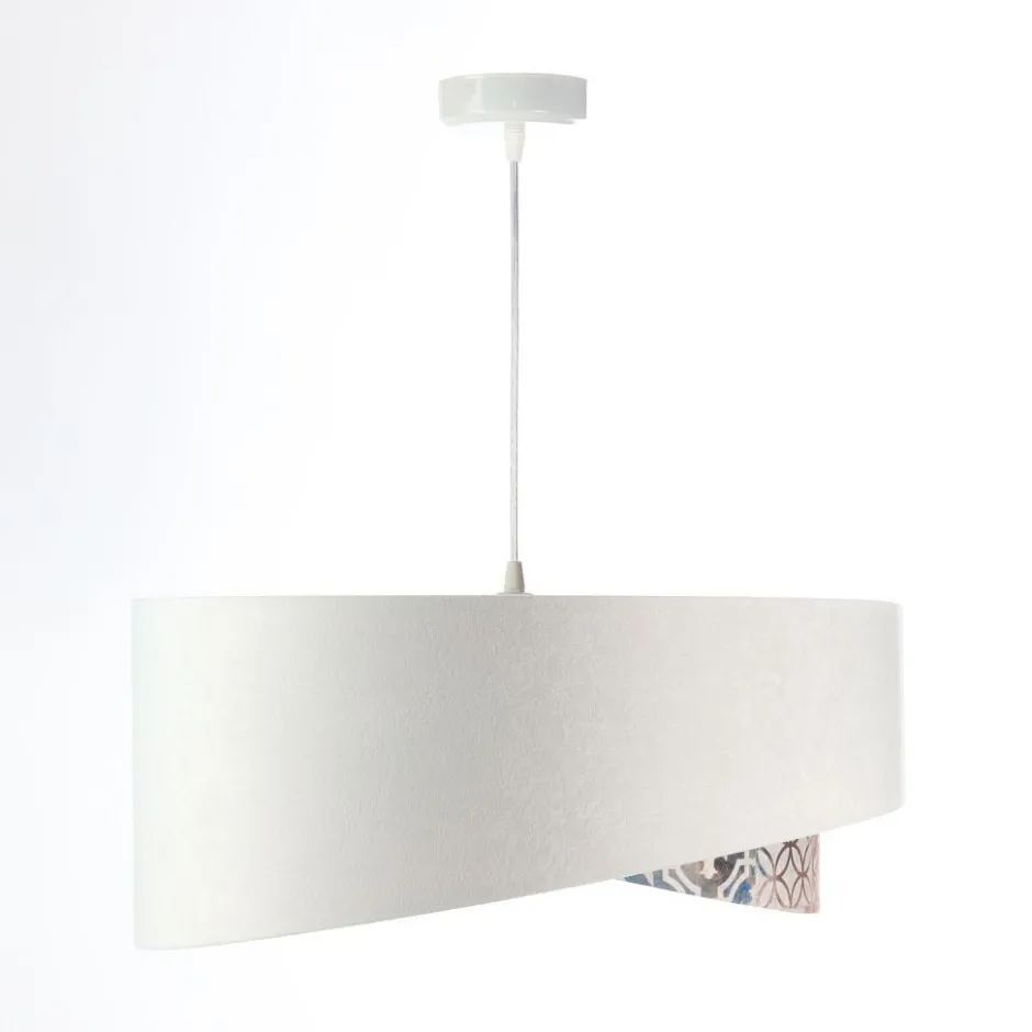 BPS Koncept Hängelampe rund D: 50 cm E27 Stoff Velours Optik KARIM< Hängelampen|Bürolampen