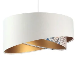 BPS Koncept Hängelampe rund D: 50 cm E27 Stoff Velours Optik KARIM< Hängelampen|Bürolampen