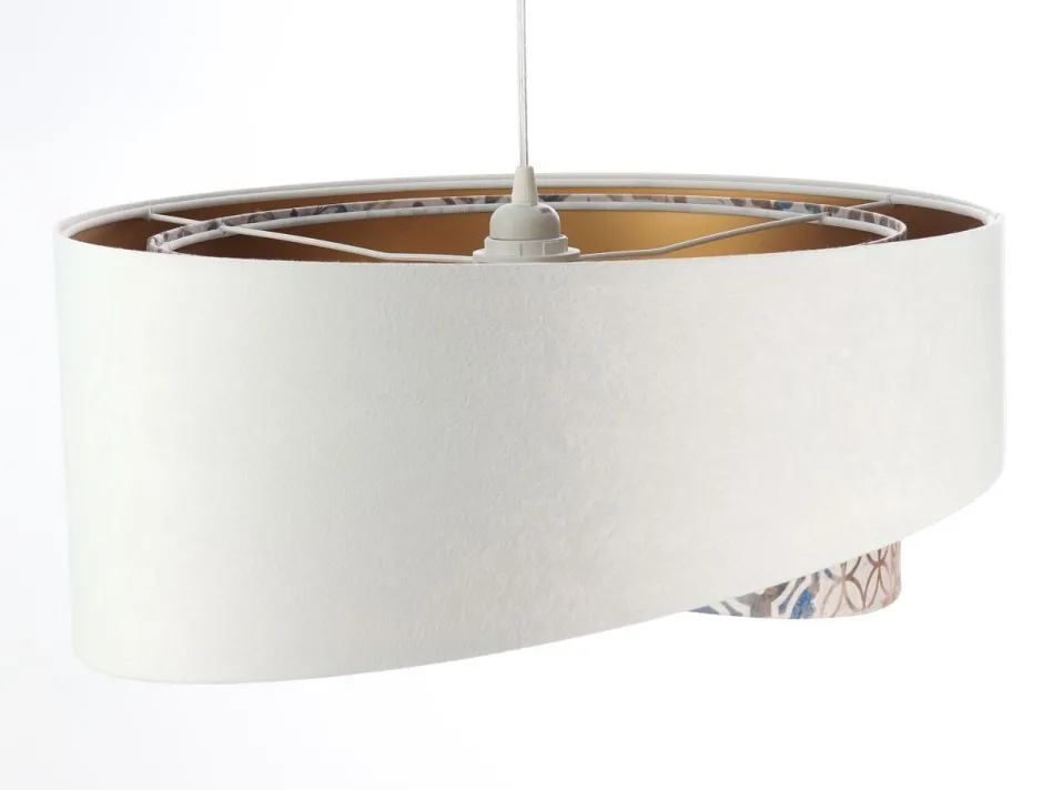 BPS Koncept Hängelampe rund D: 50 cm E27 Stoff Velours Optik KARIM< Hängelampen|Bürolampen