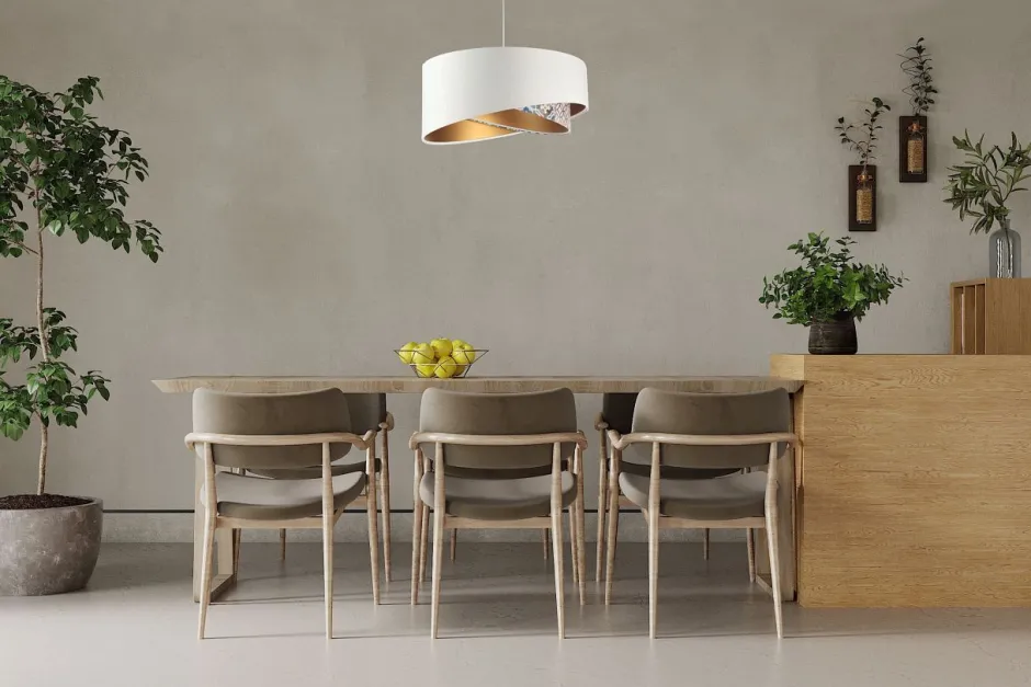 BPS Koncept Hängelampe rund D: 50 cm E27 Stoff Velours Optik KARIM< Hängelampen|Bürolampen