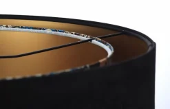 BPS Koncept Hängelampe rund D: 50 cm E27 Stoffschirm Schwarz Bunt Gold< Hängelampen|Bürolampen