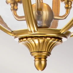 Hängelampen|Bürolampen*Elstead Hängelampe rund D: 37,1 cm Kugelschirm in Messing