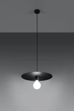 Sollux Hängelampe rund Schwarz Metall Ø 40 cm Modern E27< Wohnzimmerlampen|Moderne Lampen
