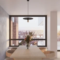 Sollux Hängelampe rund Schwarz Metall Ø 40 cm Modern E27< Wohnzimmerlampen|Moderne Lampen