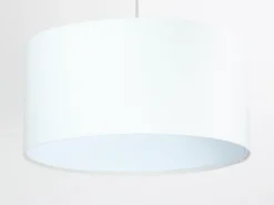 BPS Koncept Hängelampe rund Weiß Stoff Retro Wohnzimmer JERRY< Hängelampen|Esszimmer Lampen