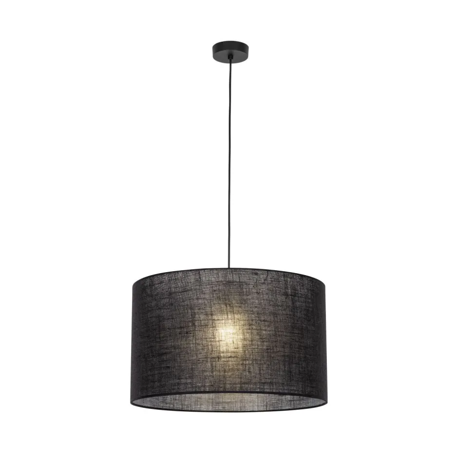 Hängelampen|Bürolampen*TK Lighting Hängelampe Schwarz Ø 50 cm H: max. 180 cm E27 Stoff