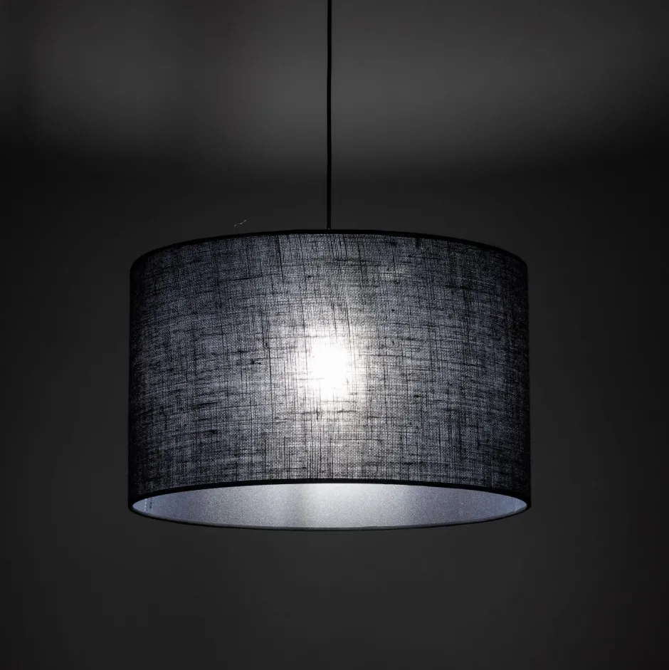 Hängelampen|Bürolampen*TK Lighting Hängelampe Schwarz Ø 50 cm H: max. 180 cm E27 Stoff