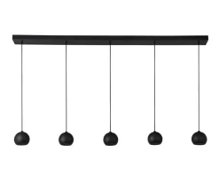 Searchlight Hängelampe Schwarz 160 cm lang H: max. 2 m 5-flammig GU10< Hängelampen|Wohnzimmerlampen