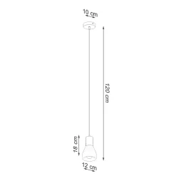 Sollux Hängelampe Schwarz Beton Holz Skandinavisch Ø 12 cm< Wohnzimmerlampen|Betonlampen