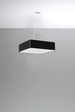 Sollux Hängelampe Schwarz blendarm B: 55 cm Stoff Glas< Hängelampen|Esszimmer Lampen
