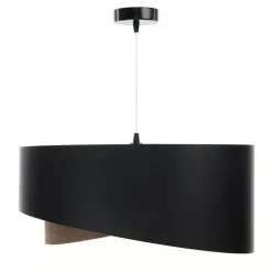 Hängelampen|Bürolampen*BPS Koncept Hängelampe Schwarz Braun Gold E27 rund D: 50 cm Latex