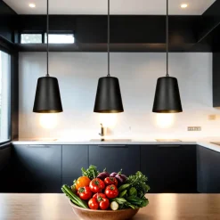 Emibig Hängelampe Schwarz Gold 3-flammig höhenverstellbar< Hängelampen|Esszimmer Lampen