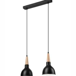 Hängelampen|Esszimmer Lampen*Lamkur Hängelampe Schwarz Holz Esszimmer Skandinavisch