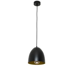 Emibig Hängelampe Schwarz innen Gold Ø20cm Esstisch ANNIE< Hängelampen|Esszimmer Lampen