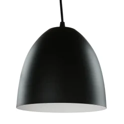 Hängelampen|Esszimmer Lampen*Emibig Hängelampe Schwarz innen Weiß Retro rund Esstisch