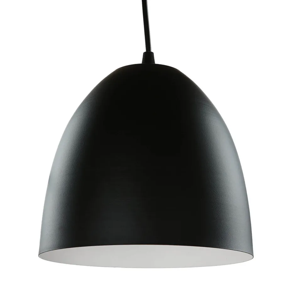 Hängelampen|Esszimmer Lampen*Emibig Hängelampe Schwarz innen Weiß Retro rund Esstisch