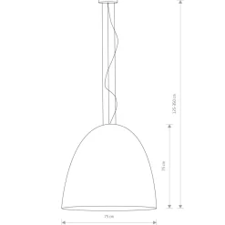 Hängelampen|Schlafzimmer Lampen*Nowodvorski Hängelampe Schwarz Kupfer 7x E27 Ø 75 cm