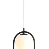Bürolampen|Kugellampen*ALDEX Hängelampe Schwarz Metall Glas L:18,5 cm E14 2-flammig