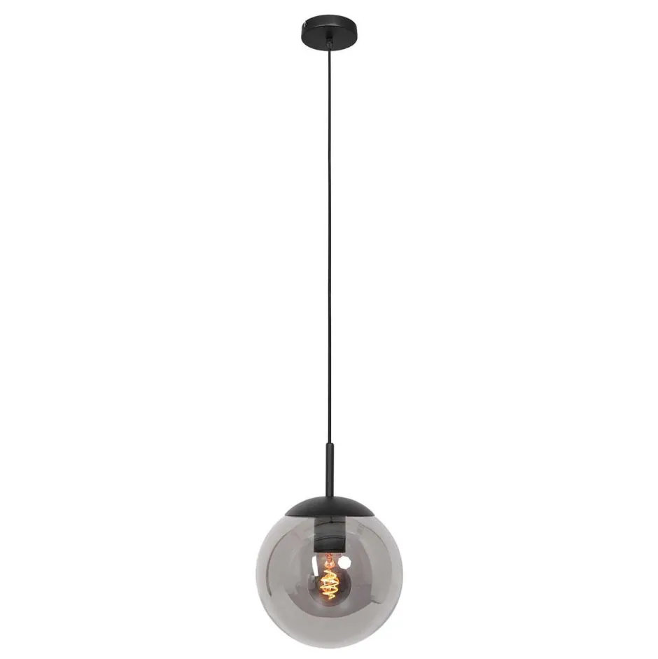 Hängelampen|Bürolampen*Steinhauer Hängelampe Schwarz Rauchgrau E27 Ø30 cm stylisch Modern