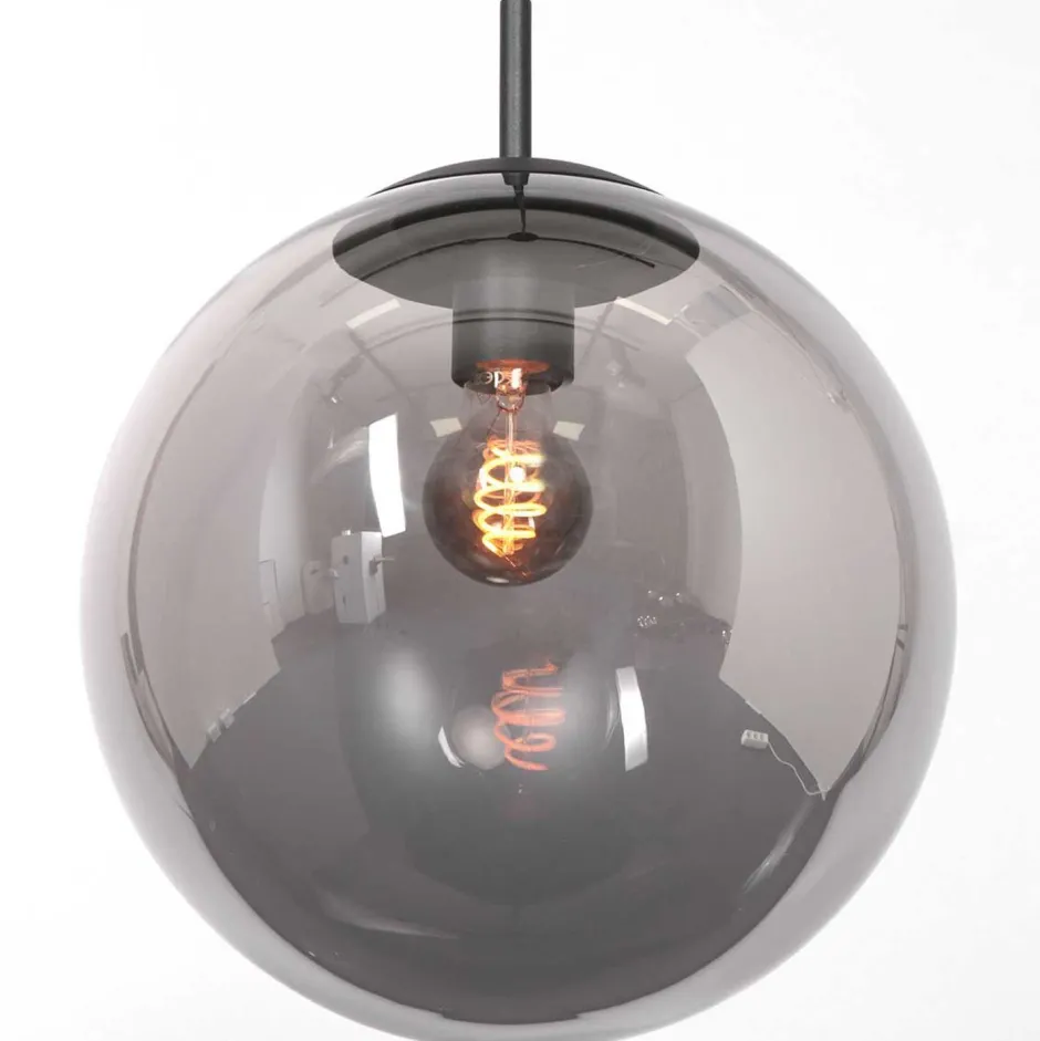 Hängelampen|Bürolampen*Steinhauer Hängelampe Schwarz Rauchgrau E27 Ø30 cm stylisch Modern