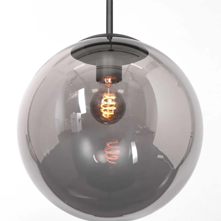 Hängelampen|Bürolampen*Steinhauer Hängelampe Schwarz Rauchgrau E27 Ø30 cm stylisch Modern