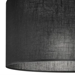 Lamkur Hängelampe Schwarz rund Ø 35 cm E27 verstellbar Stoff ISIDE< Hängelampen|Schlafzimmer Lampen