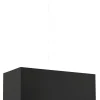 Sollux Hängelampe Schwarz Stoff Glas eckig B: 80 cm Modern< Hängelampen|Esszimmer Lampen