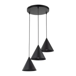 Hängelampen|Bürolampen*TK Lighting Hängelampe Schwarz verstellbar 3-flammig E27 Ø 42 cm CODY