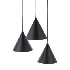 Hängelampen|Bürolampen*TK Lighting Hängelampe Schwarz verstellbar 3-flammig E27 Ø 42 cm CODY