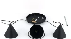 Hängelampen|Bürolampen*TK Lighting Hängelampe Schwarz verstellbar 3-flammig E27 Ø 42 cm CODY