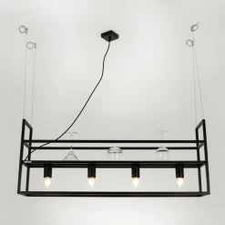 Luminex Hängelampe Schweberegal B: 102 cm 4x E27 Metall< Hängelampen|Industrie Lampen