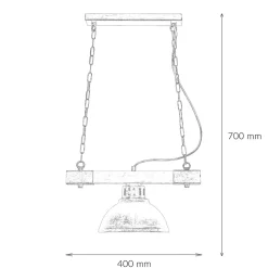 Hängelampen|Esszimmer Lampen*Luminex Hängelampe Shabby Weiß Metall Holz dekorativ E27 HAKON