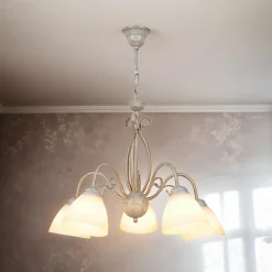 Lamkur Hängelampe Shabby Weiß Rustikal Esstisch Leuchte< Hängelampen|Esszimmer Lampen