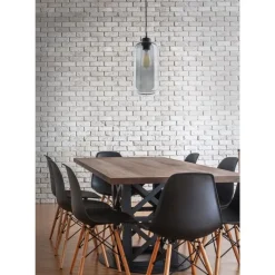 Hängelampen|Esszimmer Lampen*TK Lighting Hängelampe SOLAI in Graphit Glas Lampe Esstisch