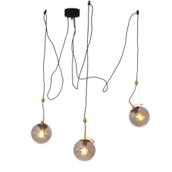 By Rydéns Hängelampe Spider H: max. 200 cm E27 Retro Metall Rauchglas< Hängelampen|Wohnzimmerlampen