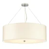 Elstead Hängelampe Stoff Ø76cm in Creme Chrom blendarm< Moderne Lampen|Stofflampen
