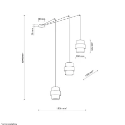 TK Lighting Hängelampe Stoff E27 B: max. 4 m verstellbar 3-flammig< Hängelampen|Esszimmer Lampen