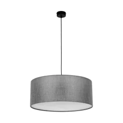 TK Lighting Hängelampe Stoff Grau Ø 50 cm rund blendarm Modern< Hängelampen|Moderne Lampen