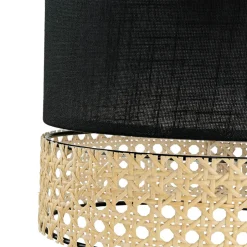 TK Lighting Hängelampe Stoff Metall E27 in Schwarz Braun< Hängelampen|Esszimmer Lampen