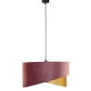 TK Lighting Hängelampe Stoff Rosa Gold 3x E27 Ø 50 cm Samt Optik< Hängelampen|Esszimmer Lampen