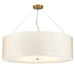 Elstead Hängelampe Stoff rund Ø86cm in Creme Messing blendarm< Moderne Lampen|Stofflampen