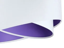 Hängelampen|Esszimmer Lampen*BPS Koncept Hängelampe Stoff rund Ø50cm Weiß Lila Wohnzimmer