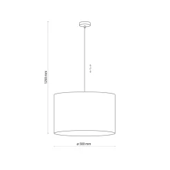 Wohnzimmerlampen|Moderne Lampen*TK Lighting Hängelampe Stoff Schirm Jute Ø 50 cm E27 Boho Style